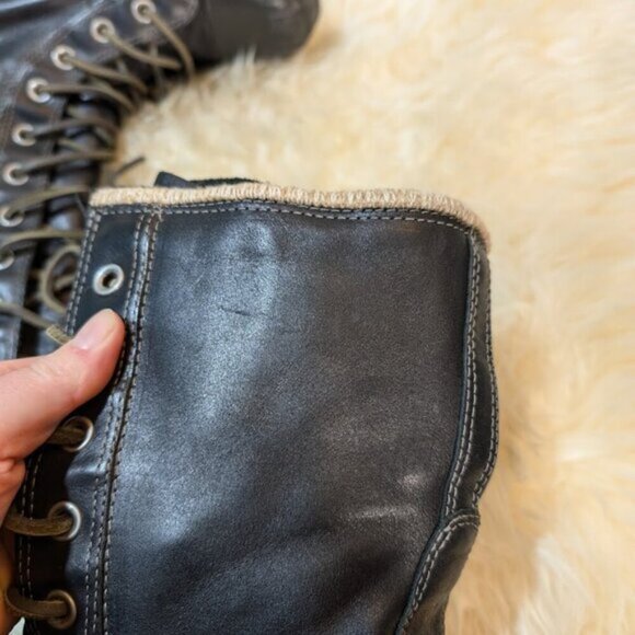 Converse Chuck Taylor Bosey BT X-Hi Boots Men 8 Wmn 9.5 Black Leather Lined RARE - Picture 8 of 10